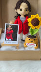 Personalized Crochet Doll with Photo Card