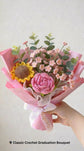Personalized Handmade Crochet Graduation Flower Bouquet
