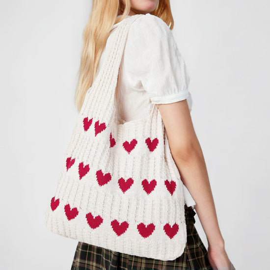 🔥LAST DAY - 50% OFF🎁 Sweet Heart Crochet Shoulder Bag