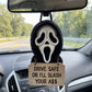 Handmade Horror Movie Car Hanging Ornament – Spooky Crochet Rearview Mirror Accessory