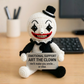 The Quiet Confidant: Art the Clown Crochet Emotional Support Doll