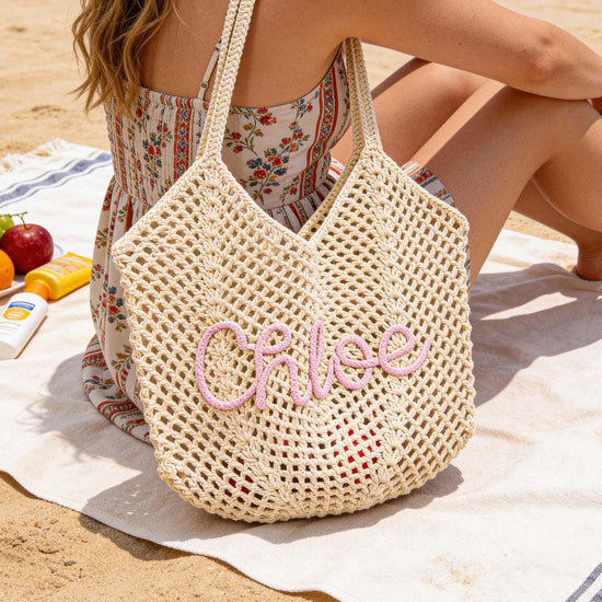 🔥LAST DAY - 50% OFF🎁 Personalized beach tote bags, Crochet beach bags