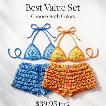 Boho Floral Crochet Swim Set - The Viral Crochet Set🔥 LAST SALE 50% OFF 🔥