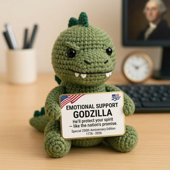 🔥Limited Edition 250th Anniversary⏳ Godzilla Crochet Emotional Support Doll