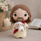 Hand-Crocheted Jesus & Lamb Doll – Meaningful Christian Faith Gift