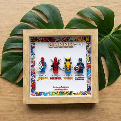 Dad You Are My Favorite Superhero Custom Box Frame
