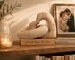 Personalized Wooden Infinity Heart Sculpture - Romantic Couple Keepsake💕