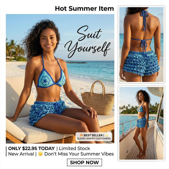 Boho Floral Crochet Swim Set - The Viral Crochet Set🔥 LAST SALE 50% OFF 🔥